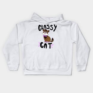 Classy cat Cute Cartoon Cat T-shirt Kids Hoodie